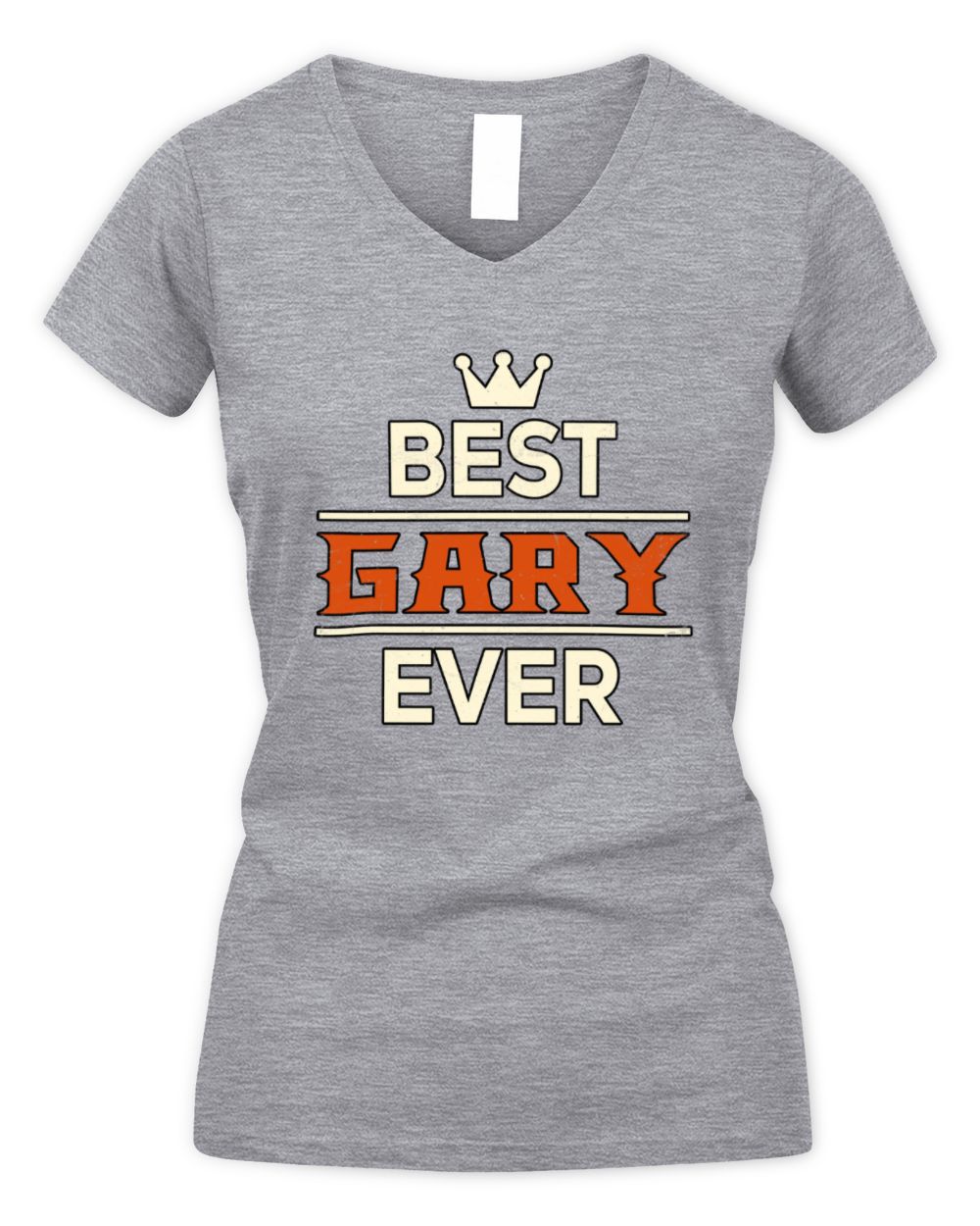 Best Your Name With Crown Shirt GARY M1-59 / Women's V-Neck T-Shirt / sport grey