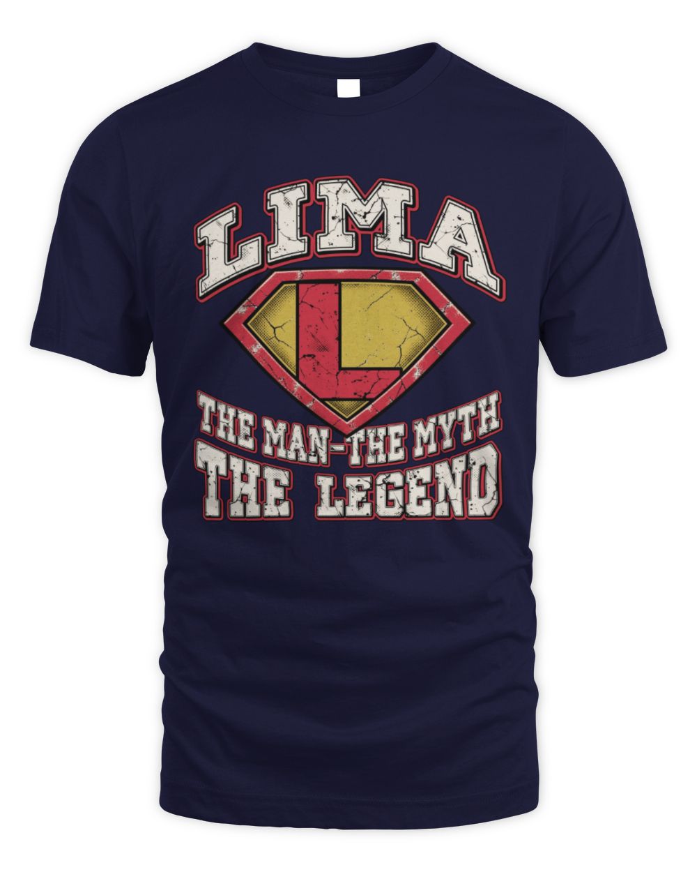 The Man The Myth The Legend Superman Graphic T-Shirt LIMA M1-74 / Unisex Standard T-Shirt / navy