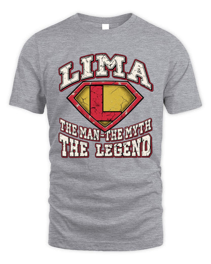 The Man The Myth The Legend Superman Graphic T-Shirt LIMA M1-74 / Unisex Standard T-Shirt / sport grey