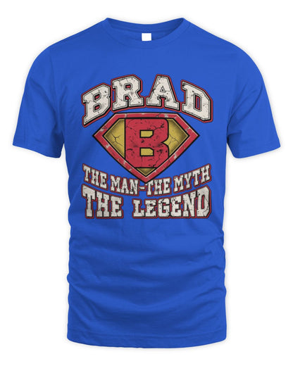 The Man The Myth The Legend Superman Graphic T-Shirt BRAD M1-74 / Unisex Standard T-Shirt / royal
