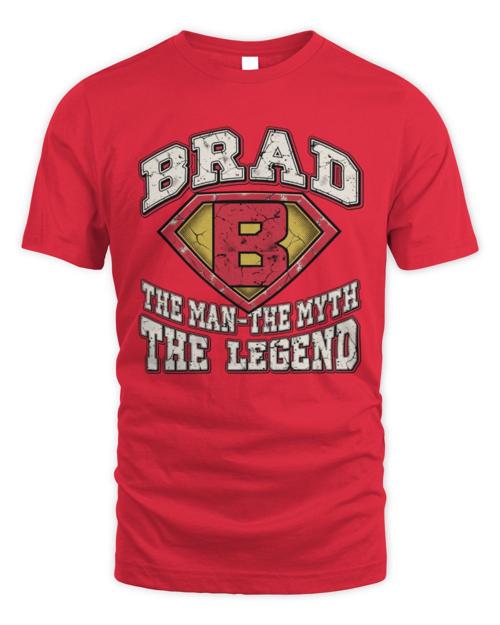 The Man The Myth The Legend Superman Graphic T-Shirt BRAD M1-74 / Unisex Standard T-Shirt / red