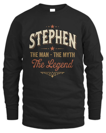 I'm Name I'm Not Rude I Just Have The Balls Funny T-Shirt STEPHEN M1-77 / Men's Long Sleeved T-Shirt / black