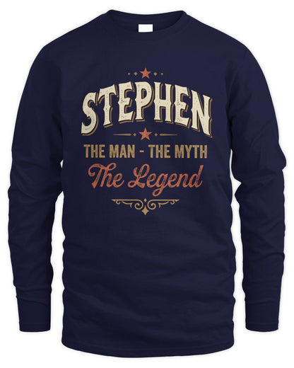 I'm Name I'm Not Rude I Just Have The Balls Funny T-Shirt STEPHEN M1-77 / Men's Long Sleeved T-Shirt / navy