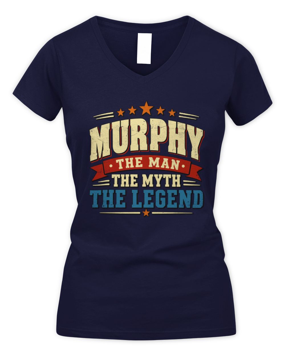 The Man The Myth The Legend Ribbon Vintage T-Shirt MURPHY M1-56 / Women's V-Neck T-Shirt / navy