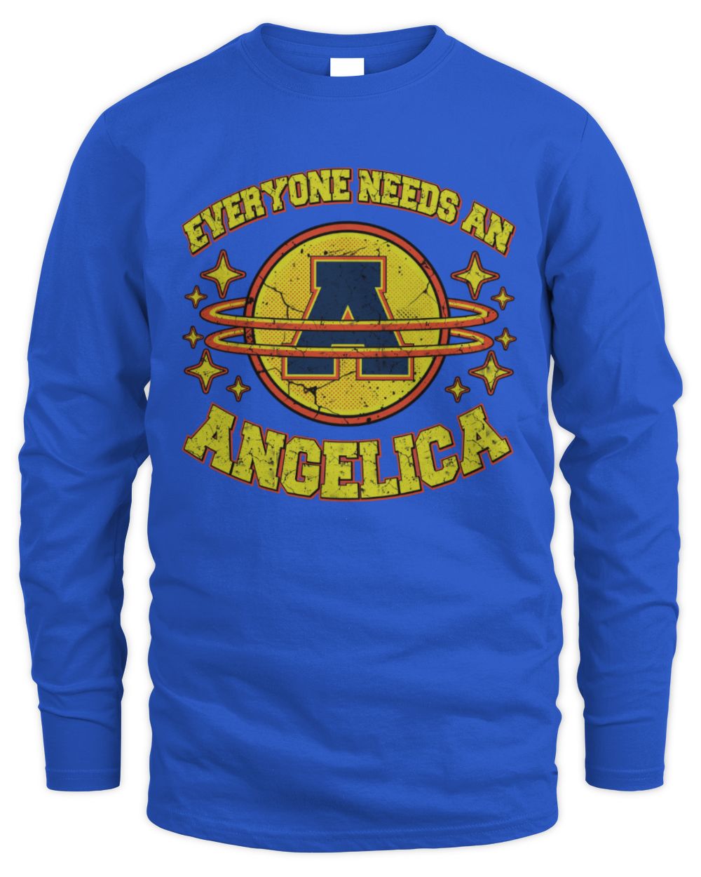 Everyone Needs a Your Name Shirt ANGELICA M1-76 / Men's Long Sleeved T-Shirt / royal