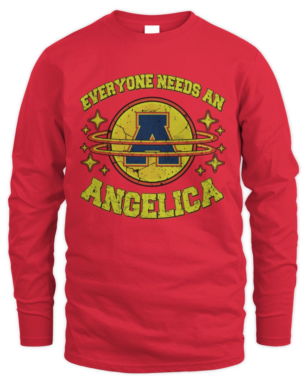 Everyone Needs a Your Name Shirt ANGELICA M1-76 / Men's Long Sleeved T-Shirt / red