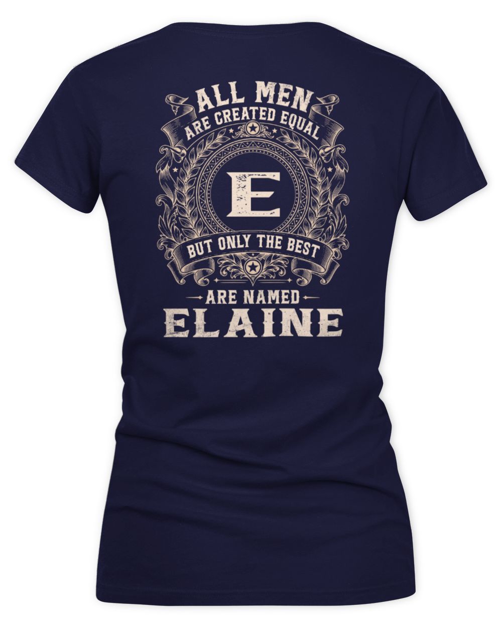 All Men Are Created Equal Cool Logo Shirt ELAINE M1-60 / Women's V-Neck T-Shirt / navy