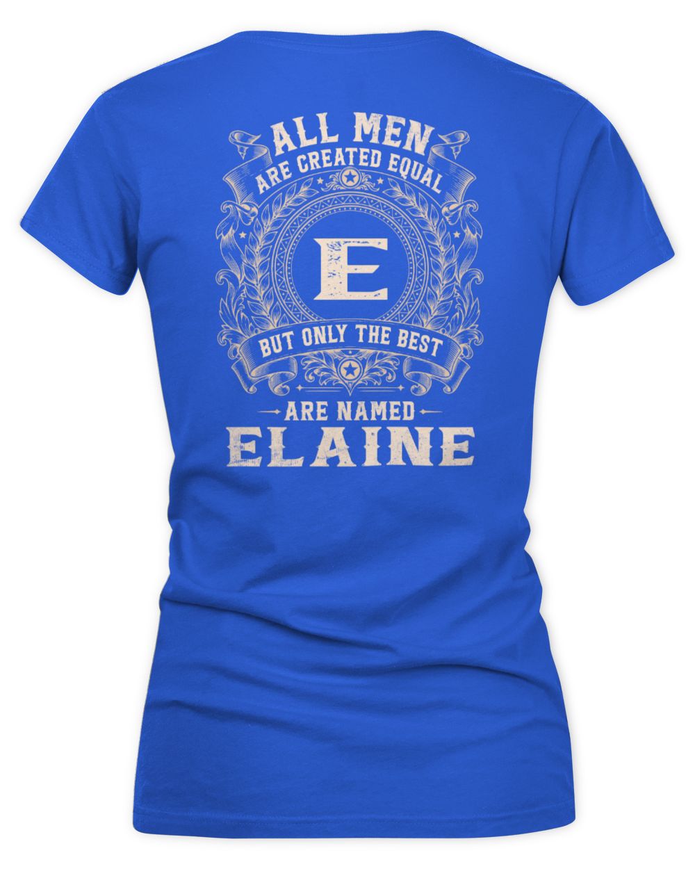 All Men Are Created Equal Cool Logo Shirt ELAINE M1-60 / Women's V-Neck T-Shirt / royal