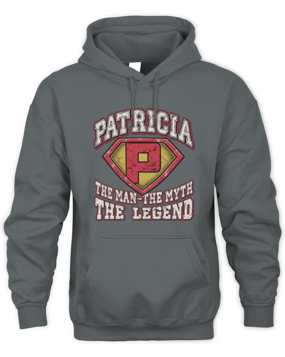 The Man The Myth The Legend Superman Graphic T-Shirt PATRICIA M1-74 / Unisex Hoodie / charcoal
