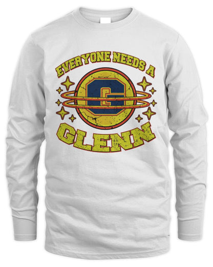 Everyone Needs a Your Name Shirt GLENN M1-76 / Men's Long Sleeved T-Shirt / white