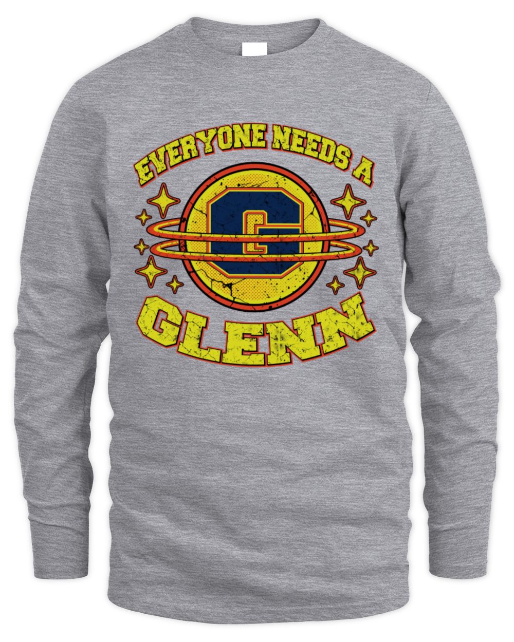 Everyone Needs a Your Name Shirt GLENN M1-76 / Men's Long Sleeved T-Shirt / sport grey