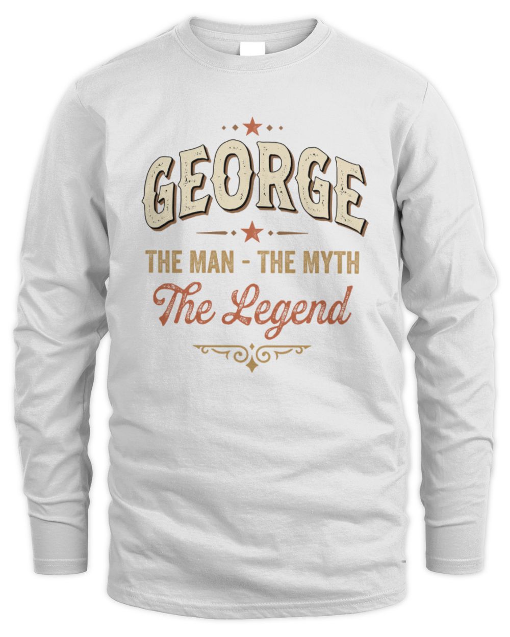 I'm Name I'm Not Rude I Just Have The Balls Funny T-Shirt GEORGE M1-77 / Men's Long Sleeved T-Shirt / white