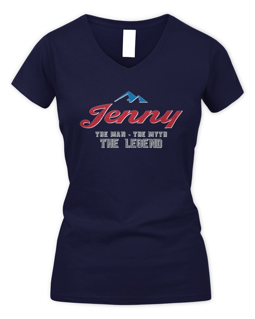 The Man The Myth The Legend Coors Light Beer T-Shirt JENNY M1-S84 / Women's V-Neck T-Shirt / navy