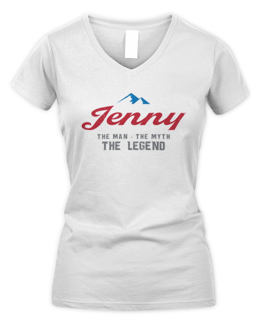 The Man The Myth The Legend Coors Light Beer T-Shirt JENNY M1-S84 / Women's V-Neck T-Shirt / white