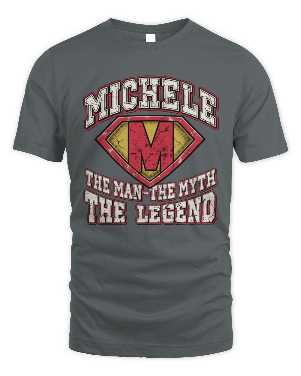 The Man The Myth The Legend Superman Graphic T-Shirt MICHELE M1-74 / Unisex Standard T-Shirt / charcoal