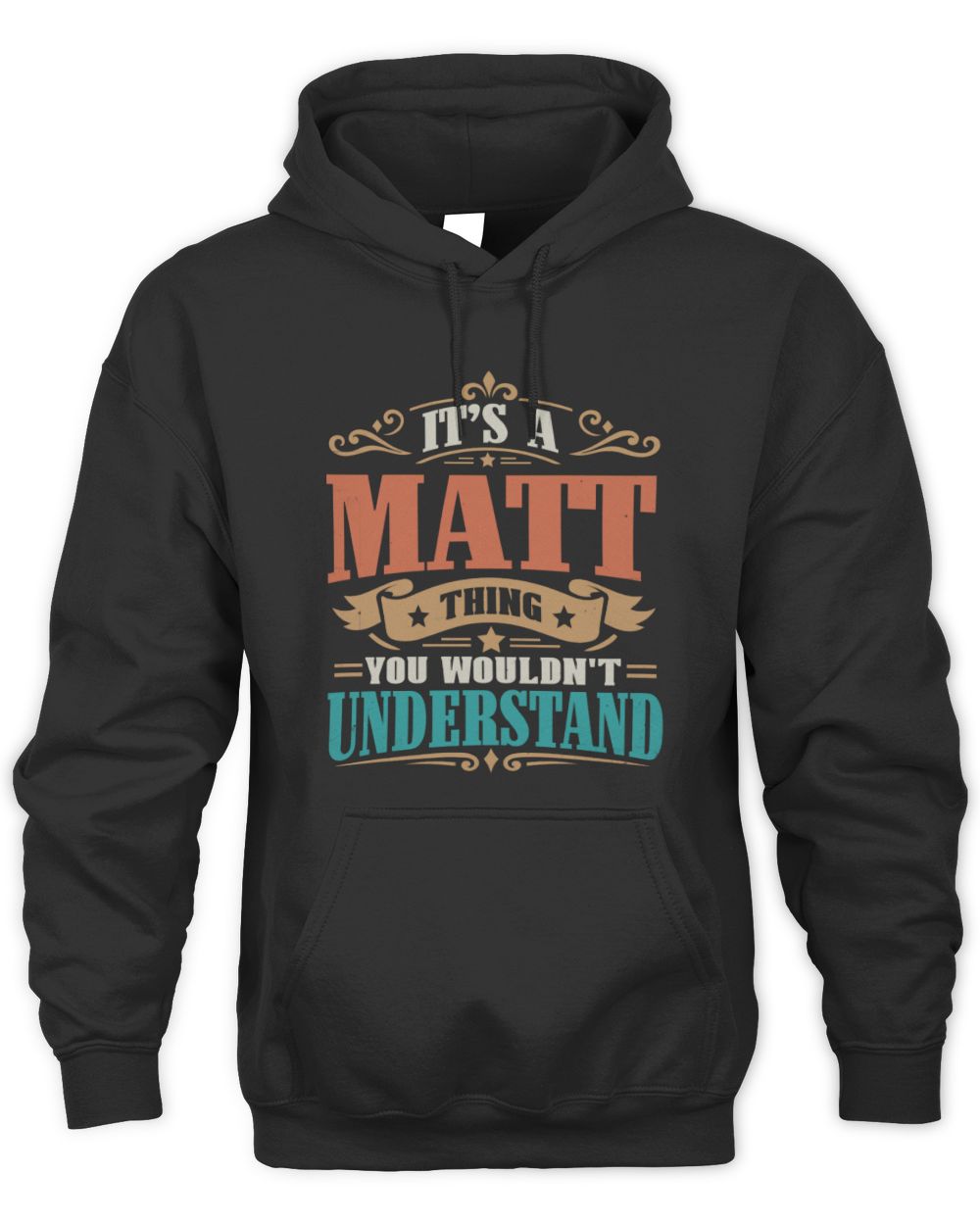 It’s a Name Thing Personalized Retro T-Shirt MATT M1-47 / Unisex Hoodie / black