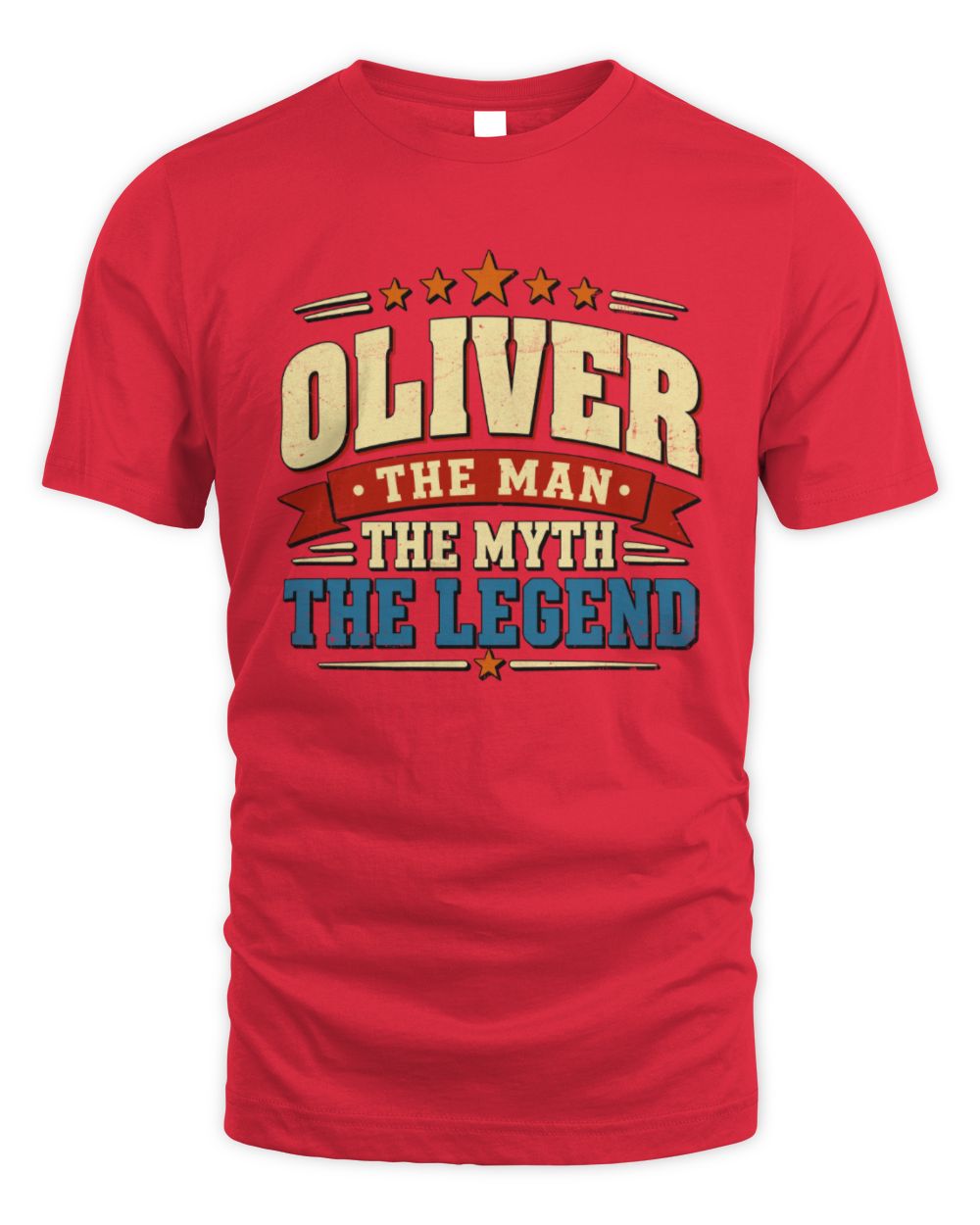The Man The Myth The Legend Ribbon Vintage T-Shirt OLIVER M1-56 / Unisex Standard T-Shirt / red
