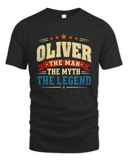 The Man The Myth The Legend Ribbon Vintage T-Shirt OLIVER M1-56 / Unisex Standard T-Shirt / black