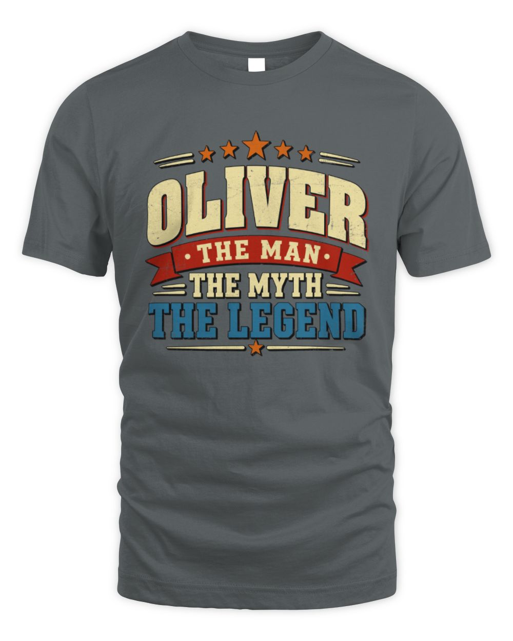 The Man The Myth The Legend Ribbon Vintage T-Shirt OLIVER M1-56 / Unisex Standard T-Shirt / charcoal