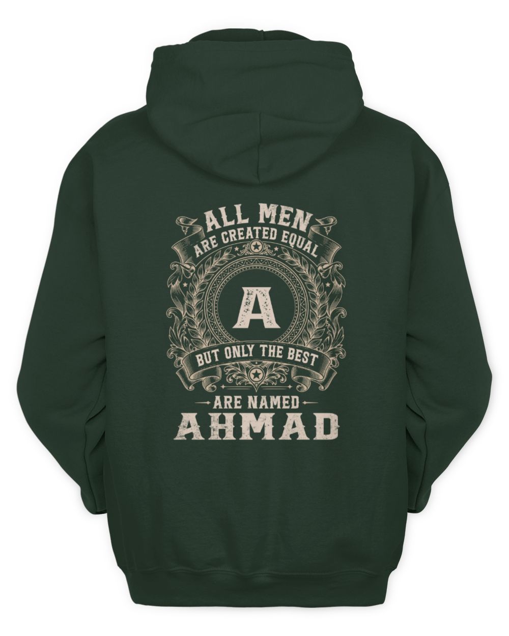 All Men Are Created Equal Cool Logo Shirt AHMAD M1-60 / Unisex Hoodie / forest green