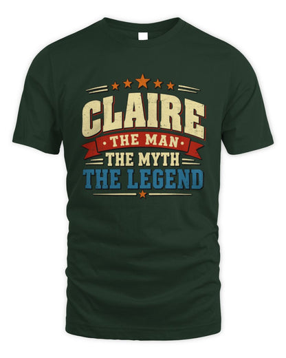 The Man The Myth The Legend Ribbon Vintage T-Shirt CLAIRE M1-56 / Unisex Standard T-Shirt / forest green