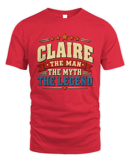 The Man The Myth The Legend Ribbon Vintage T-Shirt CLAIRE M1-56 / Unisex Standard T-Shirt / red