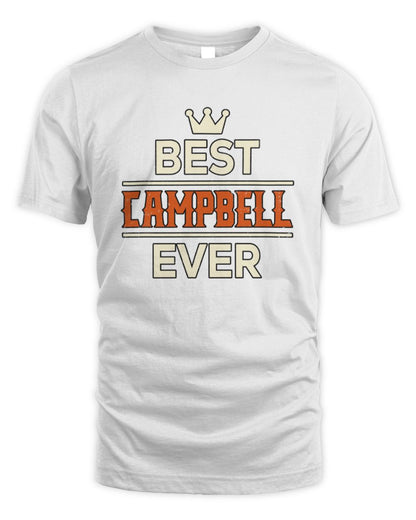 Best Your Name With Crown Shirt CAMPBELL M1-59 / Unisex Standard T-Shirt / white