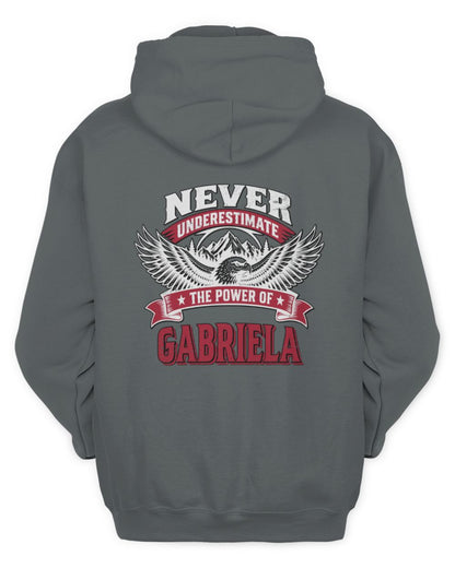 Never Underestimate Your Name Eagle Mountain Shirt GABRIELA M1-61 / Unisex Hoodie / charcoal