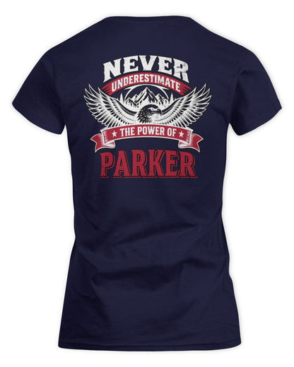 Never Underestimate Your Name Eagle Mountain Shirt PARKER M1-61 / Women's Standard T-Shirt / navy