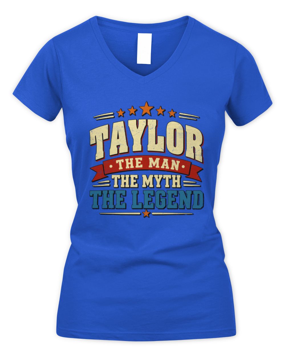 The Man The Myth The Legend Ribbon Vintage T-Shirt TAYLOR M1-56 / Women's V-Neck T-Shirt / royal