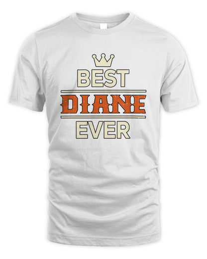 Best Your Name With Crown Shirt DIANE M1-59 / Unisex Standard T-Shirt / white