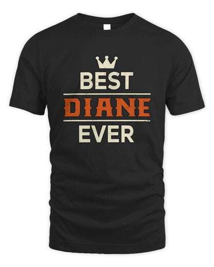 Best Your Name With Crown Shirt DIANE M1-59 / Unisex Standard T-Shirt / black