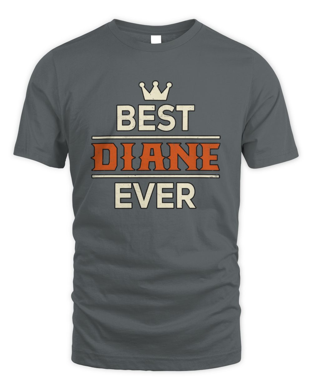 Best Your Name With Crown Shirt DIANE M1-59 / Unisex Standard T-Shirt / charcoal