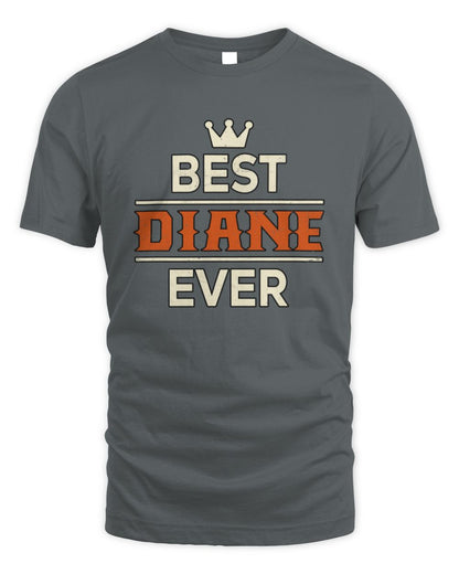 Best Your Name With Crown Shirt DIANE M1-59 / Unisex Standard T-Shirt / charcoal