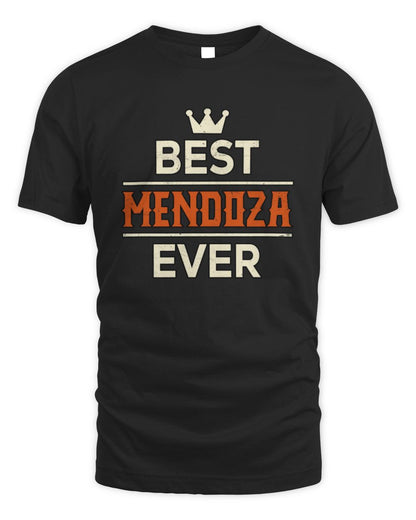 Best Your Name With Crown Shirt MENDOZA M1-59 / Unisex Standard T-Shirt / black
