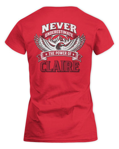 Never Underestimate Your Name Eagle Mountain Shirt CLAIRE M1-61 / Women's Standard T-Shirt / red