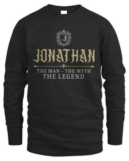 The Man The Myth The Legend Western Shirt JONATHAN M1-78 / Men's Long Sleeved T-Shirt / black