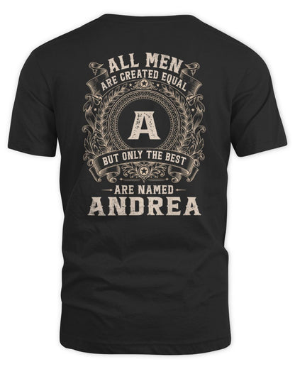 All Men Are Created Equal Cool Logo Shirt ANDREA M1-60 / Unisex Standard T-Shirt / black