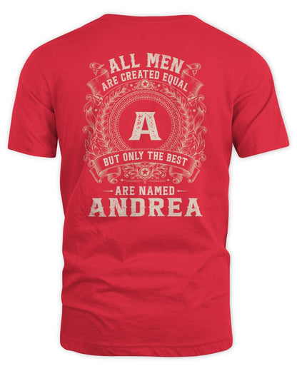 All Men Are Created Equal Cool Logo Shirt ANDREA M1-60 / Unisex Standard T-Shirt / red