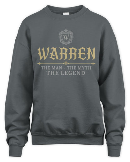 The Man The Myth The Legend Western Shirt WARREN M1-78 / Unisex Sweatshirt / charcoal