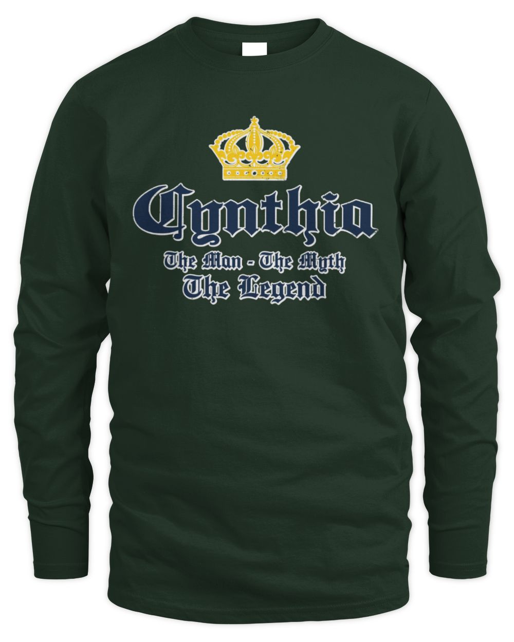 The Man The Myth The Legend Corona Beer T-Shirt CYNTHIA M1-S83 / Men's Long Sleeved T-Shirt / forest green
