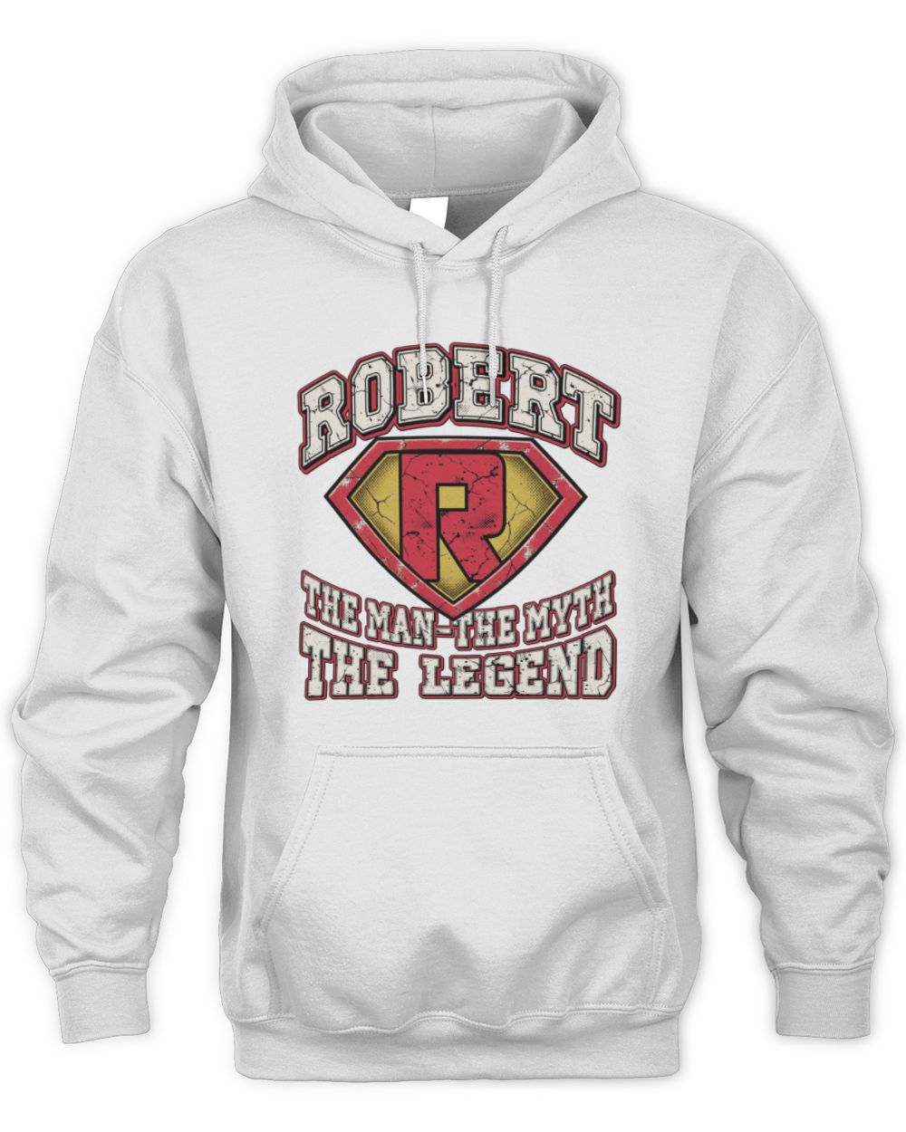 The Man The Myth The Legend Superman Graphic T-Shirt ROBERT M1-74 / Unisex Hoodie / white