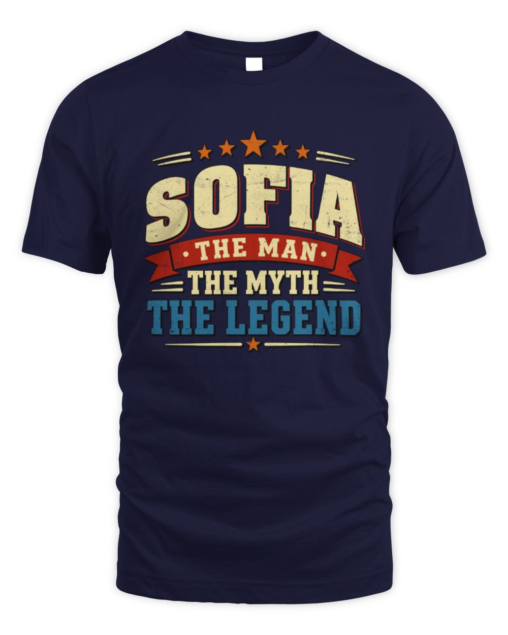 The Man The Myth The Legend Ribbon Vintage T-Shirt SOFIA M1-56 / Unisex Standard T-Shirt / navy