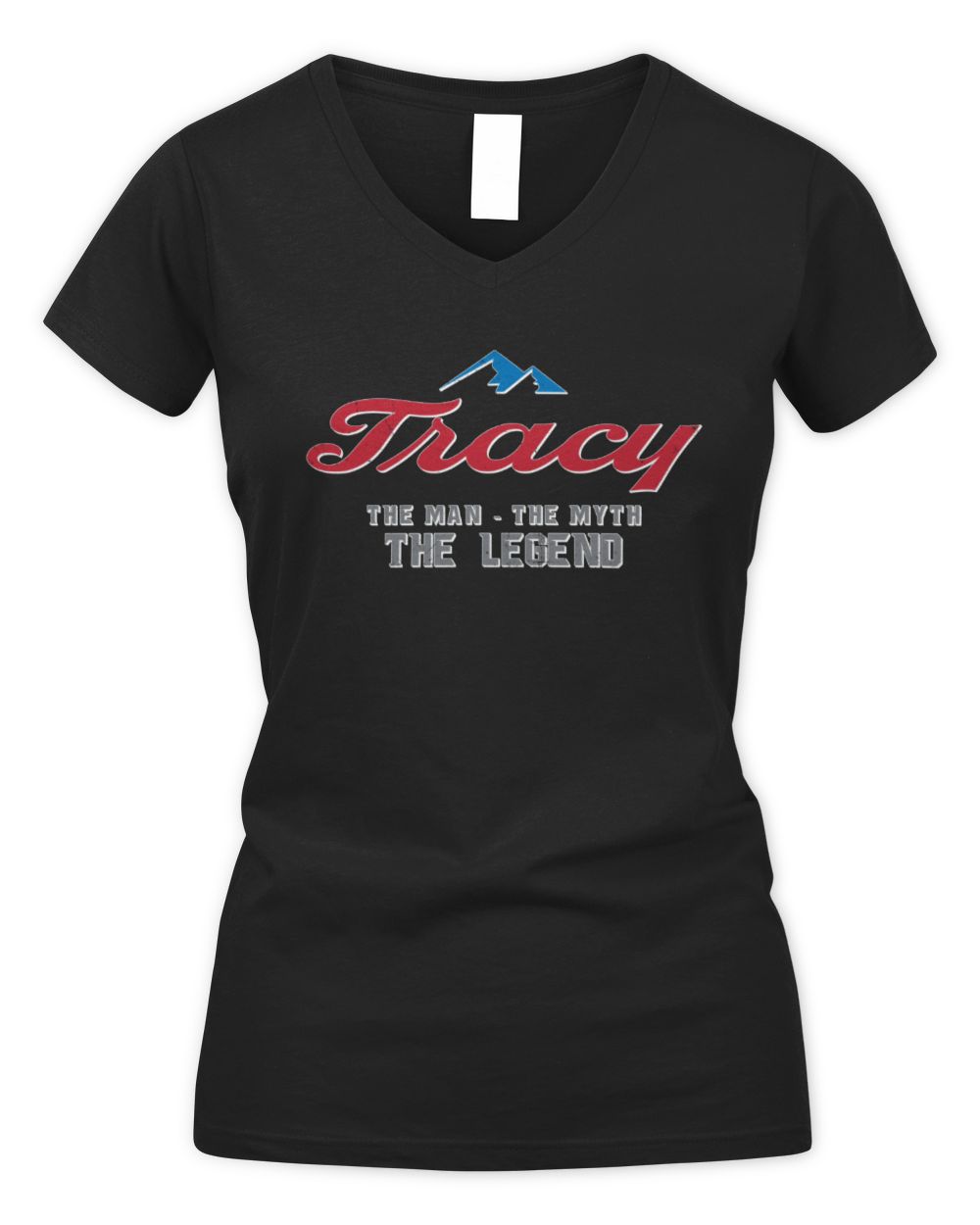 The Man The Myth The Legend Coors Light Beer T-Shirt TRACY M1-S84 / Women's V-Neck T-Shirt / black
