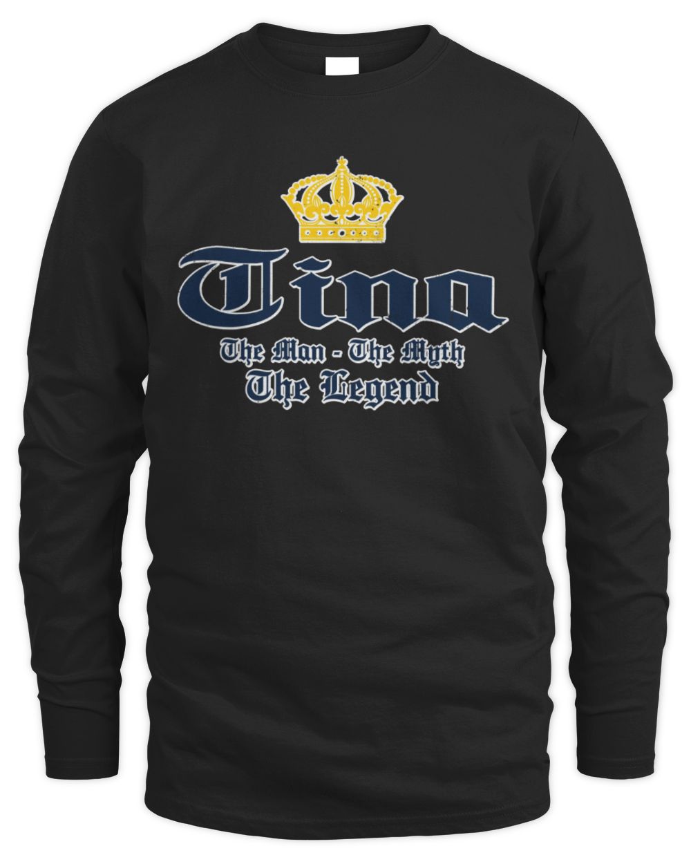 The Man The Myth The Legend Corona Beer T-Shirt TINA M1-S83 / Men's Long Sleeved T-Shirt / black