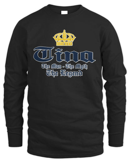 The Man The Myth The Legend Corona Beer T-Shirt TINA M1-S83 / Men's Long Sleeved T-Shirt / black