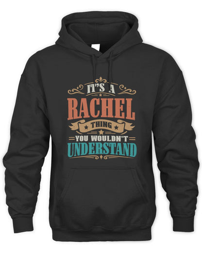 It’s a Name Thing Personalized Retro T-Shirt RACHEL M1-47 / Unisex Hoodie / black