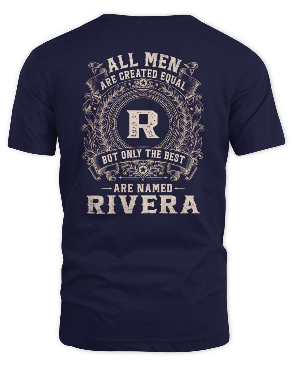 All Men Are Created Equal Cool Logo Shirt RIVERA M1-60 / Unisex Standard T-Shirt / navy