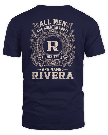 All Men Are Created Equal Cool Logo Shirt RIVERA M1-60 / Unisex Standard T-Shirt / navy