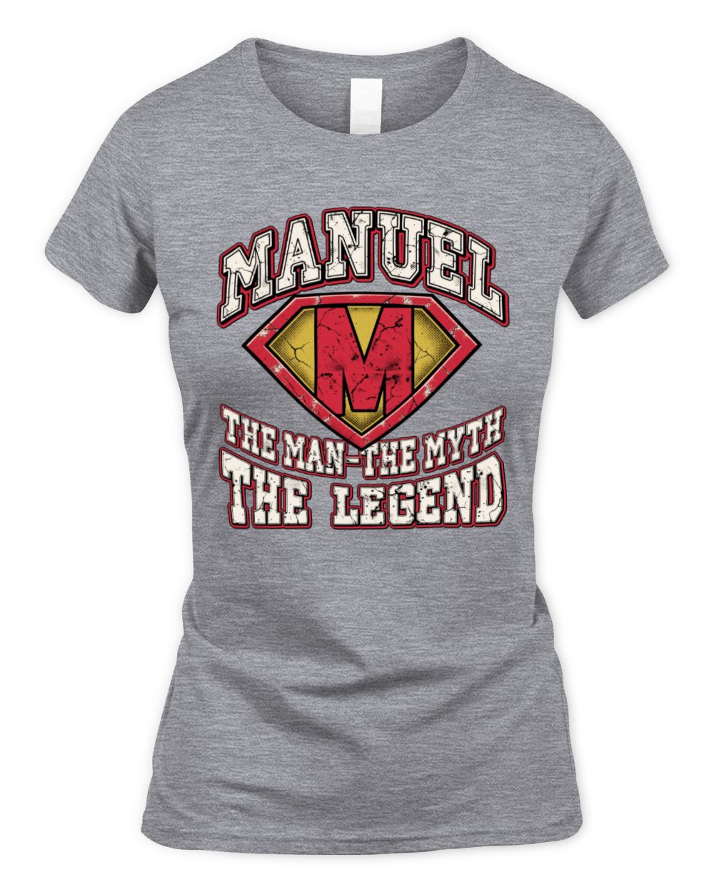 The Man The Myth The Legend Superman Graphic T-Shirt MANUEL M1-74 / Women's Standard T-Shirt / sport grey